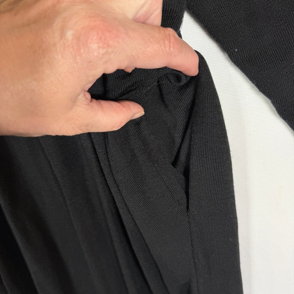 NEW Bloomchic US 26 Jumpsuit Black Womens Long Sleeve Wrap Comfort Travel Relax - Picture 4 of 8